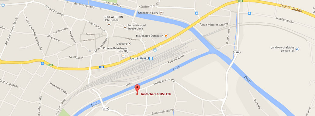 Anfahrt Holzbau Springer, Tristacherstraße 12b, 9900 Lienz
